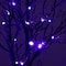 4ft. Orange & Purple LED Pre-Lit Halloween Deluxe Black Twig Artificial Fall Tree